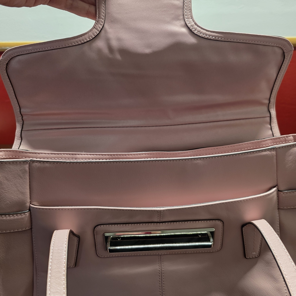 Coach Light Pink Leather Satchel - Picture 6 of 9